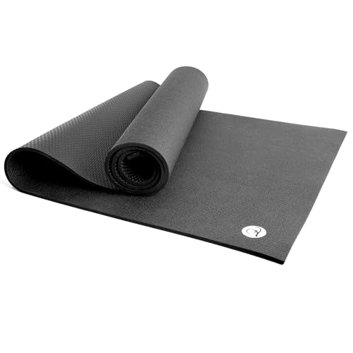 Yoga Mat, 6mm Extra Thick High Density Exercise Mat, Non-Slip Anti-Tear Mat for Yoga, Pilates, Fitness & Home Workout(71" x 24" x 6mm，Black)