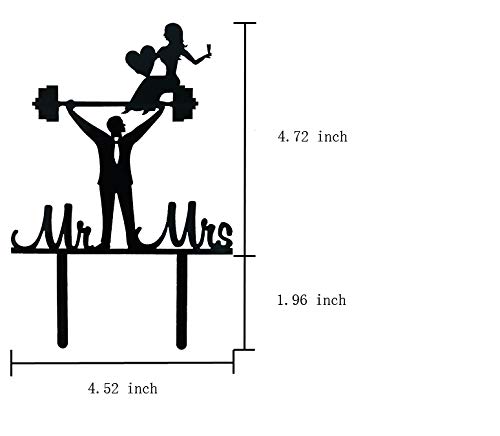 Weightlifting Cake Topper, Gym Mr And Mrs Cake Topper, Fitness Couple Anniversary Cake Topper, Funny Wedding Present For The Couple #TOP1