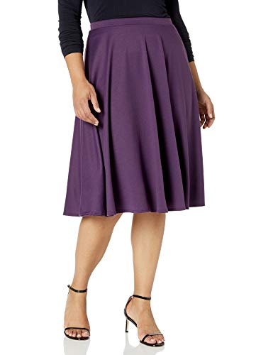 plus size midi skater skirt