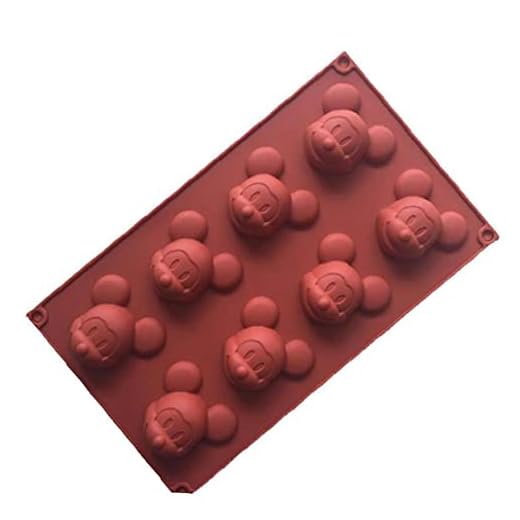 TOSSPER 8 hål Musse Pigg Tårta Form Gör-det-själv Tvål Isformar Silikon Godis Form DIY Choklad Bakningsredskap
