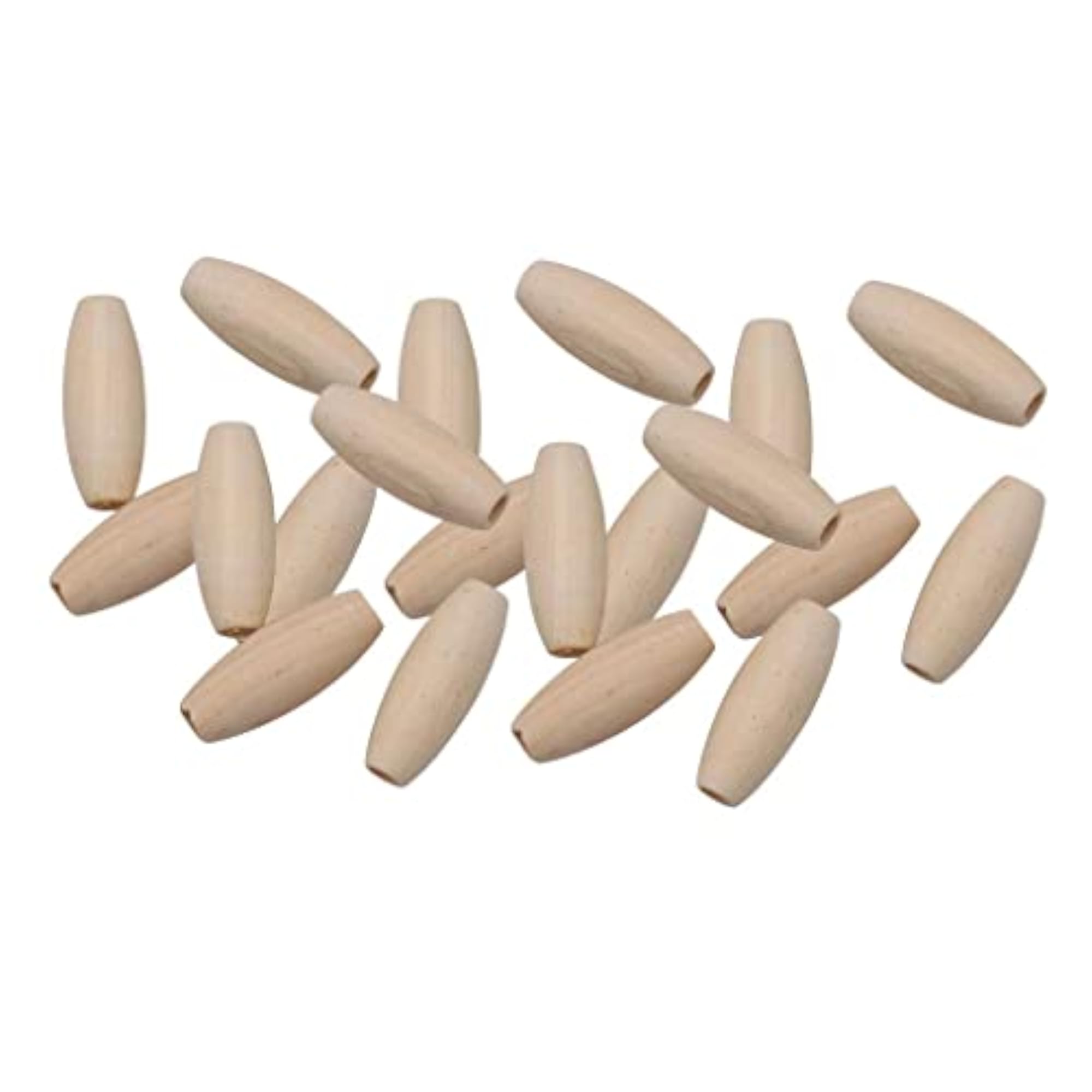 Natural Wood Oval Bead Wooden Beads for DIY Crafting