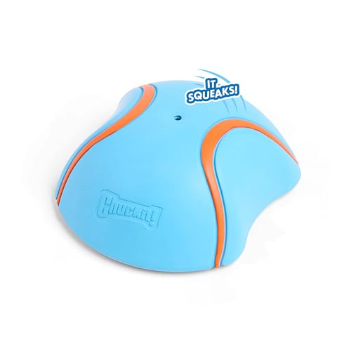 Image of Chuckit! Indoor Super Slider Self-Fetch Squeaky Dog Toy, Durable Rubber | Glides Harmlessly on Most Surfaces to Keep Dogs Busy, Fun, Interactive Toy for Small, Medium and Large Breeds