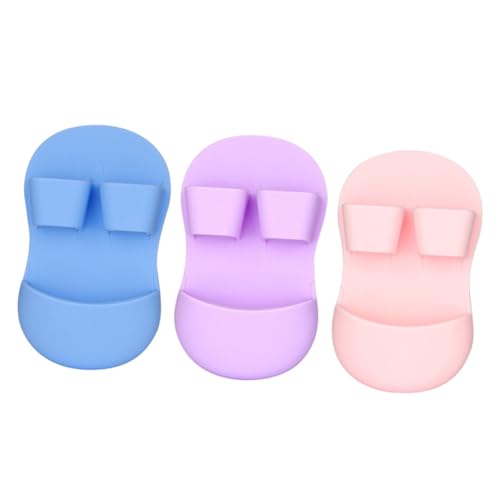 SAFIGLE 3pcs Silicone Facial Cleansing Brush Ergonomic Handheld Exfoliator for Deep Clean Skin Lightweight and Portable Face Scrubber for Makeup Removal Travel Present -  V0253CJR9DD803JWO242EWA8