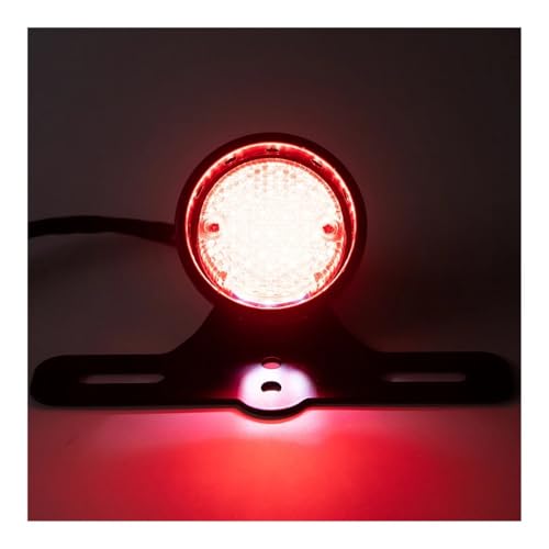 Feu stop arriere moto LED pour virées nocturnes sûres avec support d'immatriculation