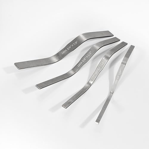 Xiuganpo Set di Cazzuole per Malta Angolare, Lama Piatta Resistente in Acciaio Inossidabile per Stuccatura di Piastrelle, 3/4 X 7/8, 1/2 X 5/8, 3/ 1/2, /4 /, per Riempire