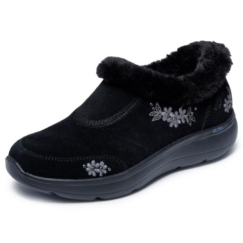 Skechers Womens Hands Free Slip-ins On-The-Go Encore - Elle Embroidered Slipper, Black/Black, 8 by Skechers - Used condition - US$60.45