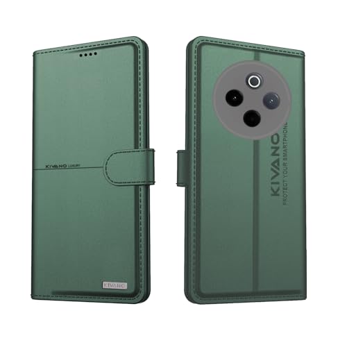 Image of Compatible with Vivo T4 5G / IQOO Z10 5G Flip Cover | Leather Finish | Inside Pockets & Inbuilt Stand | Shockproof Wallet Style Magnetic Closure Back Cover Case