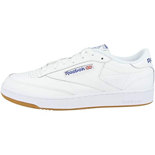 Reebok Club C 85-Shoes, Chaussures de Fitness Mixte, Blanc Intense White Royal Gum 0, 42 EU