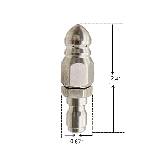 MIZORLIE Stainless Steel Sewer Jetter Nozzles