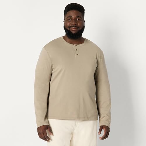 Image of Amazon Essentials Men's Long-Sleeve Henley Shirt