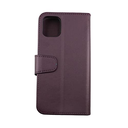 Rvelon Hulle para iPhone 11 – Cartera con tarjetero adicional, a prueba de golpes, cierre magnético, color morado oscuro