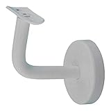 Pasamanos de pared de roble listo para montar / barandilla / tronco / barra / mango lacado Ø 42 mm con extremos mecanizados sin soporte para pasamanos a juego modelo F blanco