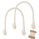 1 par de asas para bolsas con 1 hilo de rosca. Perfecto para accesorios de fabricación de bolsos de bricolaje. Las correas de las asas de este bolso de cuero son excelentes correas o asa de repuesto.