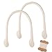 Produktbild Aweisile Taschengriffe Leder 2 Stücke 54cm Cremeweiß Taschenzubehör Taschenhenkel Ersatz Taschenbügel Taschenhenkel aus PU-Leder DIY Ersatz Tote Taschengriffe Schulterriemen
