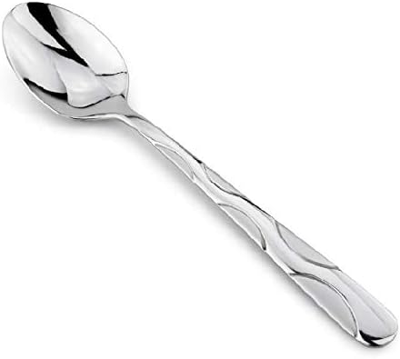 Tablespoons 6pcs Tea Spoon Stainless Steel Ice Cream Dessert Mixing Honey Spoon Teaspoon Mini Coffee Scoop Christmas Cutlery Serving Spoon (Color : 8pcs)