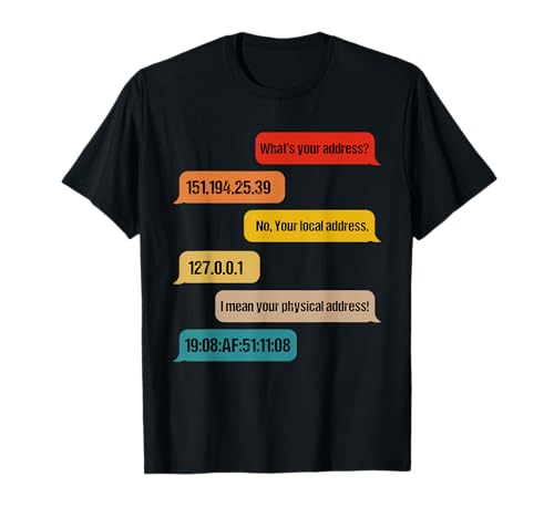 Was ist ihre adresse lustige networking computer nerd it t-shirt