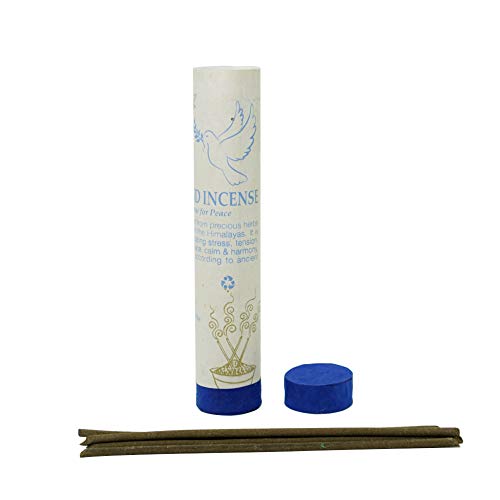 Tibetan Incense Sticks | Hand Rolled Scented Stick Made From Himalayan Pure Herbal Remedies. Aromatherapy Incense Sticks For Best Wishes, Yoga, Zen Meditation - Small Pack. (Peace Of Mind) #TOP5