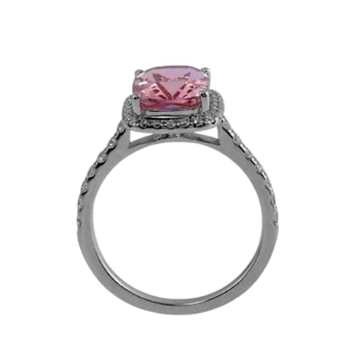 Bague saphir rose et argent 925 massif VVS de haute joaillerie