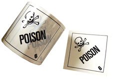Étiquettes d'avertissement Poison Premium avec marquage haute netteté