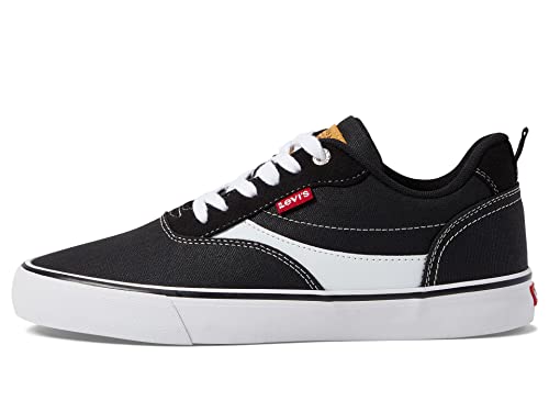 Levi's® Naya Court Canvas Ultra Suede Black/White 7.5 B (M) #TOP9