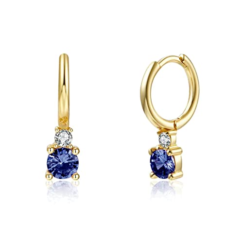 Boucles d'oreilles créoles argent 925 pendantes anti-allergie avec zircone cubique brillant