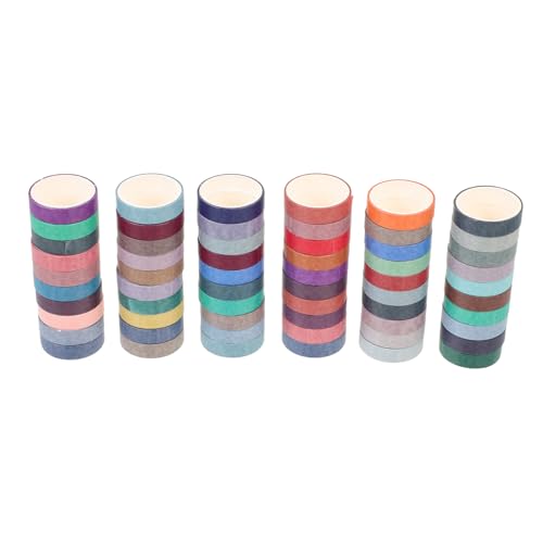 Rubans adhésifs papier colorés pour scrapbooking de 60 rouleaux DIY