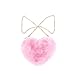 VALICLUD Schicke süße Umhängetasche mit Kette Plüsch Pfirsich Herzform Tasche Kette Umhängetasche Stilvolle Damen Umhängetasche Tragbare Damen Umhängetasche für Damen Lady Use Pink