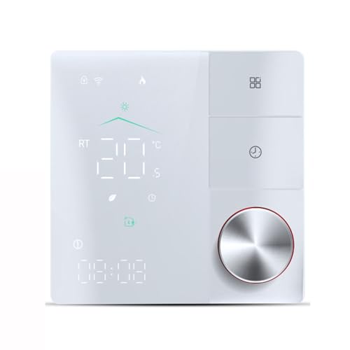 Irishom Intelligentes Thermostat für elektrische Heizung, WLAN-Thermostat mit AI Lern-App, digitaler LED-Touchscreen und verstellbarer Taste, energiesparend, Balnc