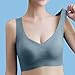 Women's Seamless Sports Light Support Comfy Bralettes Fitness Yoga Bra Wireless Solid Breathable Workout Tank Tops Bra Navy