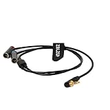ZBLZGP オーディオケーブル ロープロファイル TA3M Mini XLR 3ピン オス - 3.5mm-TRS Yケーブル 6K Proカメラ用 Canon EOS C70 RØDE ワイヤレス GO II デュアルチャンネル ワイヤレス出力