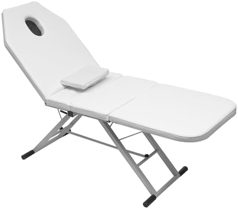 Portable Massage Bed,Folding Massage Table Massage Bench Cosmetic Chair 3 Zones Spa Bed Salon Cosmetic Bed Mobile Beauty Therapy Chair Cosmetic Chair Massage Bench,for Treatment Lounger Tabl