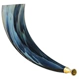 Armory Replicas Handmade Authentic Natural Viking Blowing Horn War Trumpet Renaissance Faire Medieval Inspired Functional Prop Real Cow Bovine Gjallarhorn