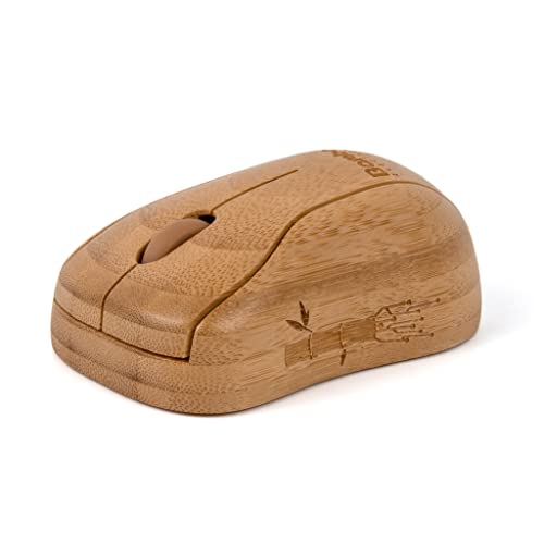 Souris sans fil en bambou pour éviter la fatigue des mains sur PC et Mac