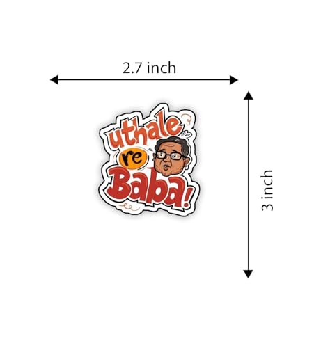 Image of Gift Me Bazar Uthale Re Baba Wooden Fridge Magnet for Refrigerator Door Decor | Magnet for Kitchen & Home Decor | Perfect Souvenir Gift | Funny Magnet Sticker