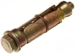 One Stop DIY 100 x EXPANDING SHIELD MASONRY ANCHOR BOLTS M6 x 50MM YZP STEEL NEW