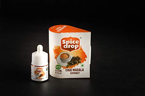 Image of Spice Drop Chai Masala Extract - Tea, Coffee, Latte - Premium Quality & Rich Aroma, Authentic Indian Spices Blend Extract With No Added Color or Preservative, Unsweetened, Non GMO, Vegan, Gluten Free - 0.17 Oz - Upto 180 Cups (Pack Of 1)