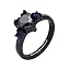 B02.1 Pcs Heart Ring for Women-Custom Black