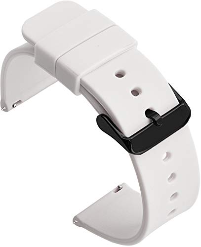 Shieranlee Silicone 16MM Cinturino Sgancio Rapido Ricambio per for Fossil Q Accomplice,Carlie, Harper, Neely; Moto 360 2nd Gen Women's 42mm,Huawei B5