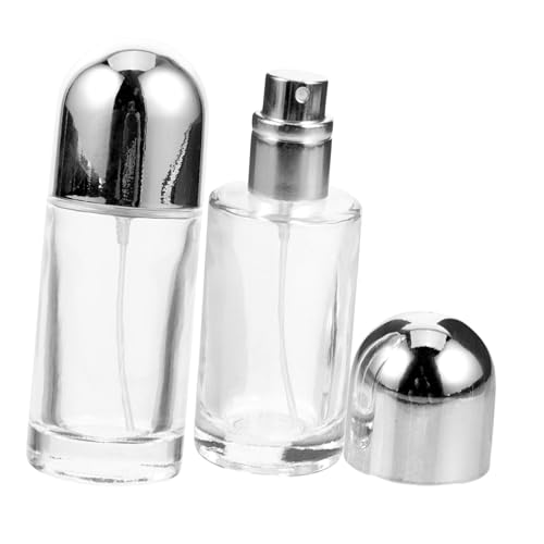 SKISUNO 2Piezas Spray de Perfume Recargables Vidrio Transparentes Viaje de Perfumes Portátil y Ligero