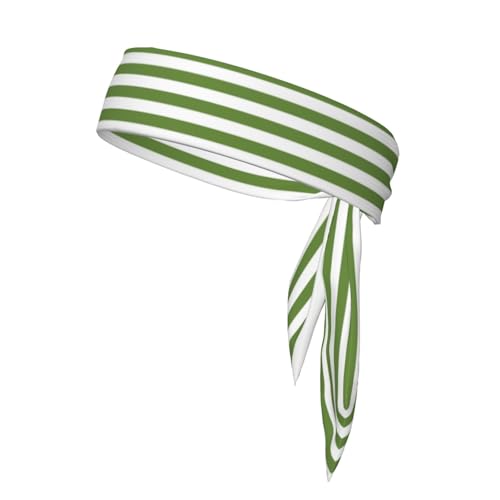 Lawngreen - Diademas de rayas blancas, cinta elástica para la cabeza que absorbe el sudor, antideslizante, para yoga, entrenamiento, correr