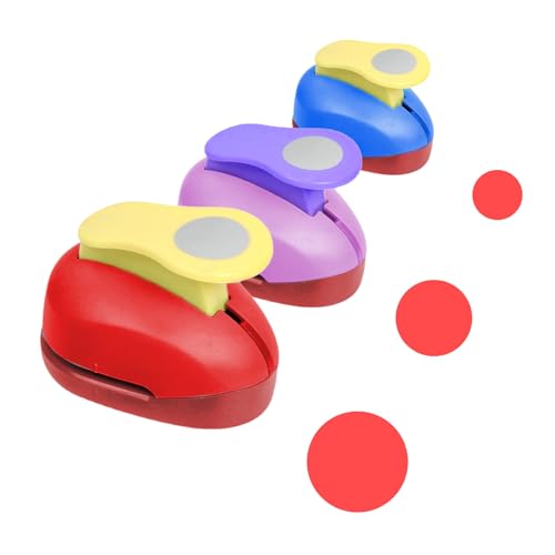 3Pcs Circle Punches, 8mm 16mm 25mm Paper Punch for Crafts, Portable Scrapbooking Punches, Round Paper, Circle Cutter, for DIY Crafting Scrapbooking Card Photo Album, Colour Random