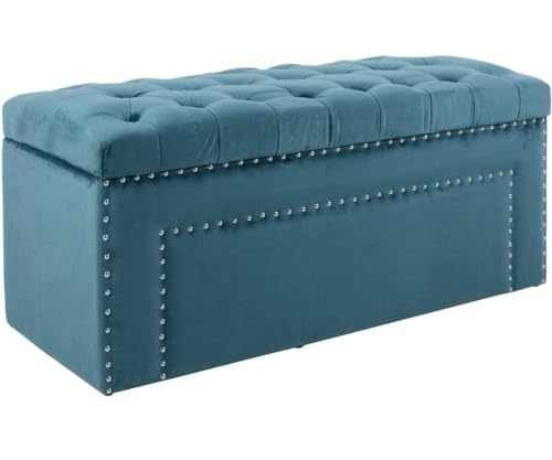 Image of Sofa Couch Poufffe Storage 50 inch Inches Ottoman Tufted seat with Storage Bench Multipurpose Seater for Living Room Guest Room Office