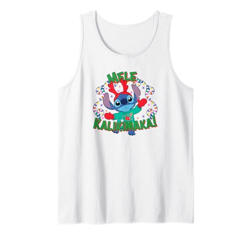 Débardeur Stitch de Noël évite les pulls trop chauds au réveillon