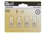 DIALL 46W Halogen Warm White 702 Lumens 20W07 240 V, Pack of 4