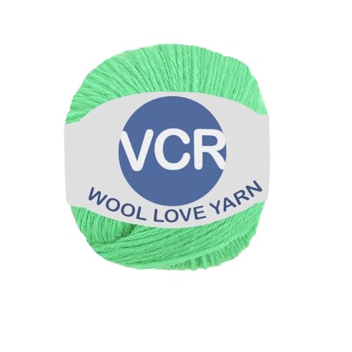 Image of VCR Mint Green Yarn, 25 Grams Hank, 85 Meters Length, 100% Merino Wool, Pack of 1, Shrink-Resistant Soft, Warm and Premium Wool Yarn for Knitting, Crochet and Craft Projects