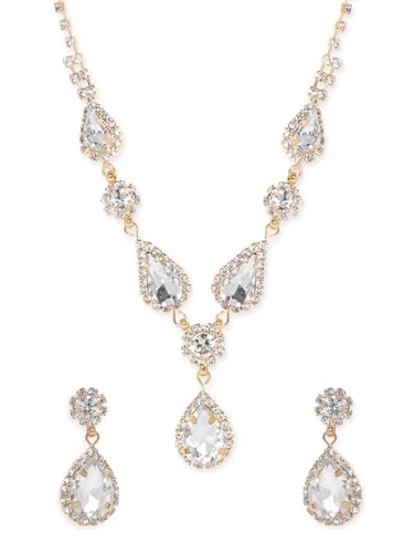 Juego de joyas chapadas en oro DMZ-1850 talla S con circonitas