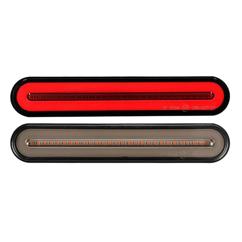 Super-luminoso: tripla fila per un totale di 100 pezzi di design SMD LED perline che rende il flusso luminoso del 100% più luminoso del normale fanale posteriore. La barra del fanale posteriore a LED sveglia tutti dietro di te e fa vedere il tuo camion/rimorchio anche di giorno o di notte, assicurandoti una guida sicura.