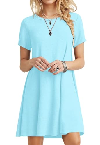 Image of POPYOUNG Women's Dress Fall Outfits Casual Midi Sundress