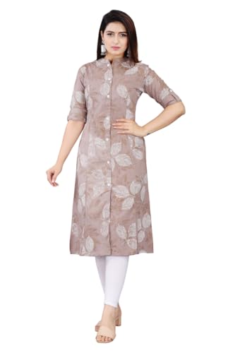 Image of Women Printed Collar Neck Half Sleeve Regular Fit Formal Kurti for Women's