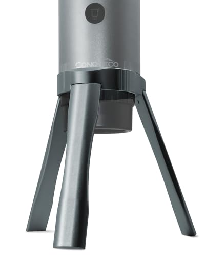 CONQUECO Portable Coffee Machine Stand: Removable Aluminum Holder Compatible Portable Espresso Machine, Small, silver, PCM020-S